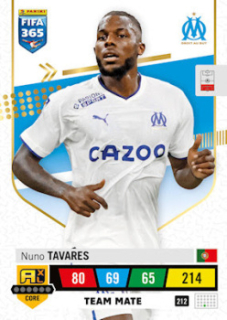 Nuno Tavares Olympique de Marseille 2023 FIFA 365 Team Mate #212